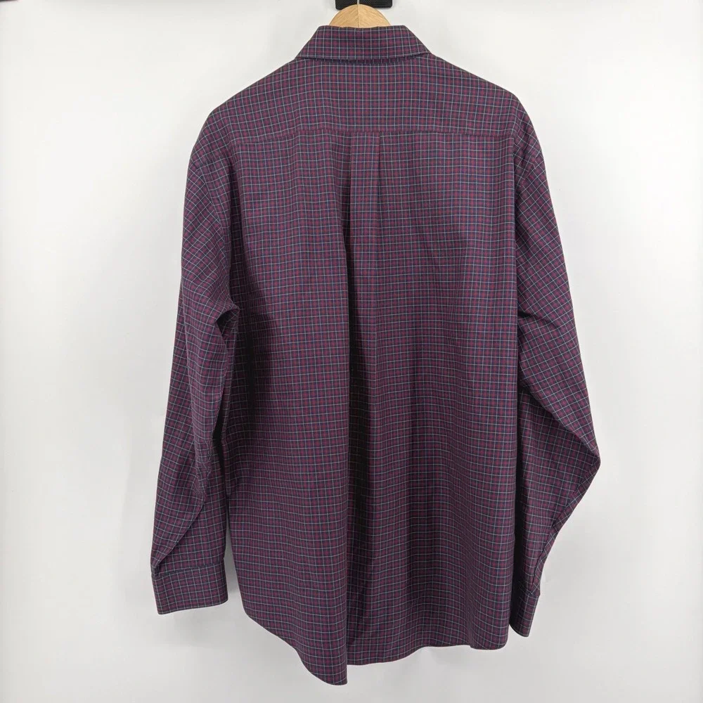 Brooks Brothers The Original Polo Shirt Mens L Regular Fit Non Iron Cotton Plaid
